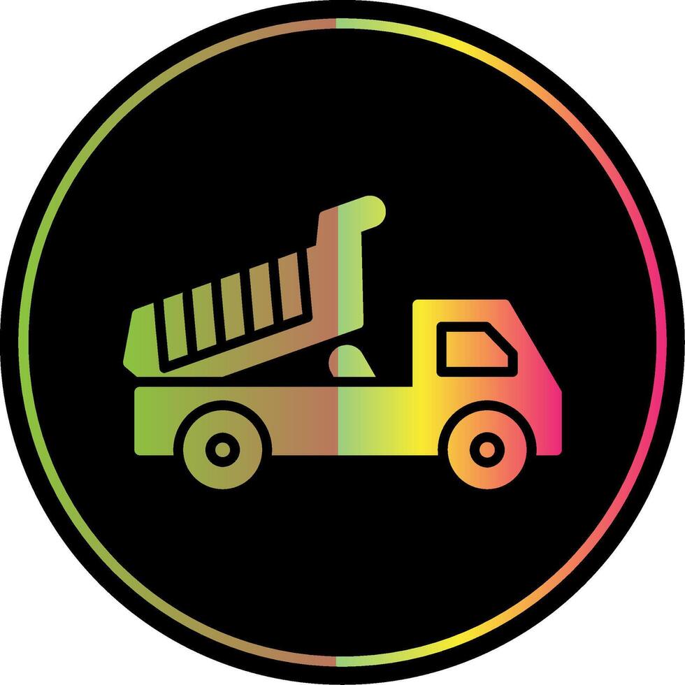 Tipper Glyph Due Color Icon Design vector