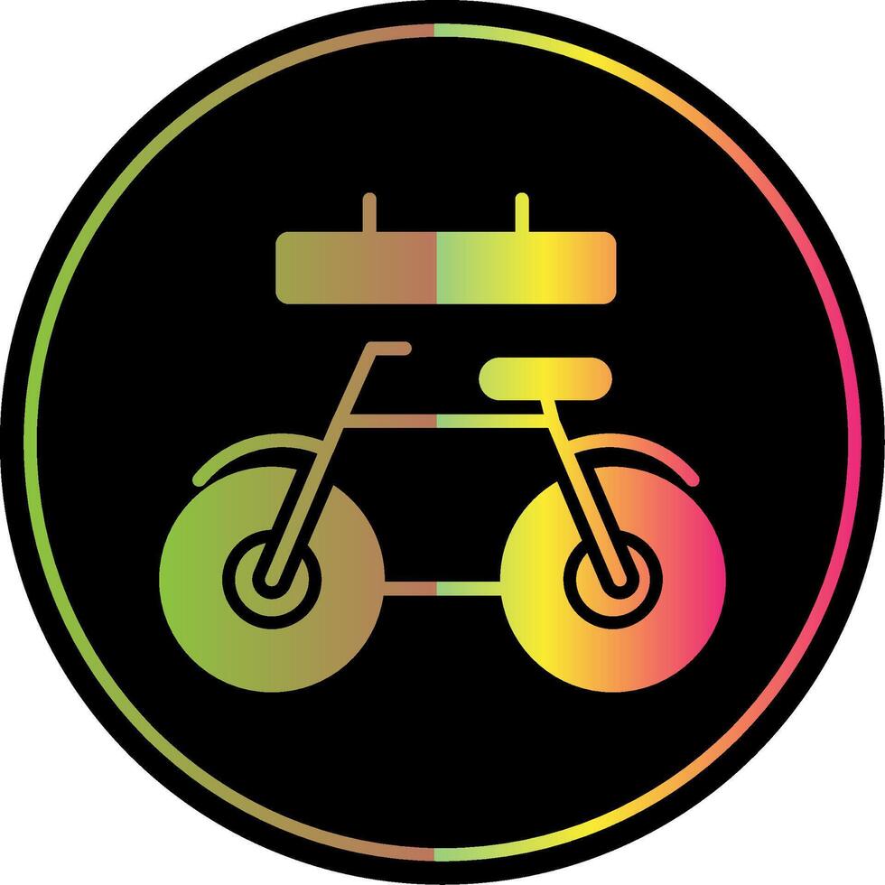 Bike Glyph Due Color Icon Design vector