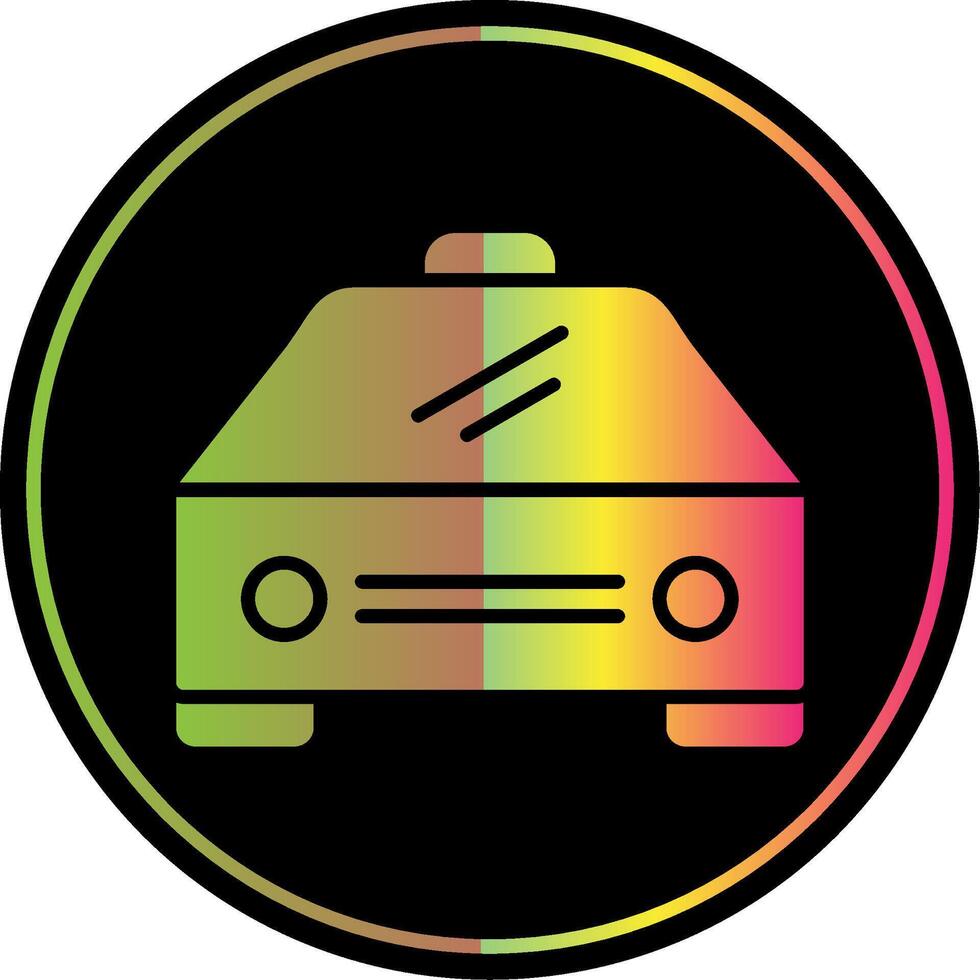 Car Glyph Due Color Icon Design vector