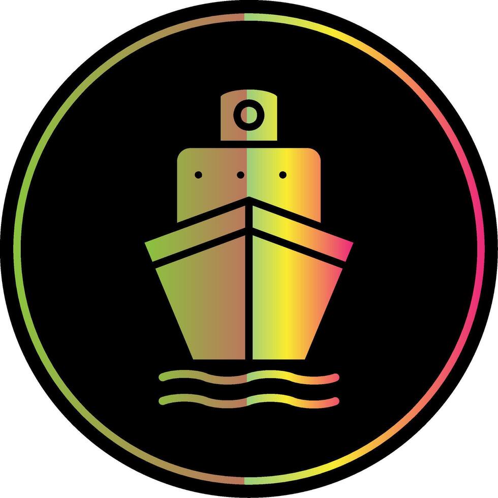Boat Glyph Due Color Icon Design vector