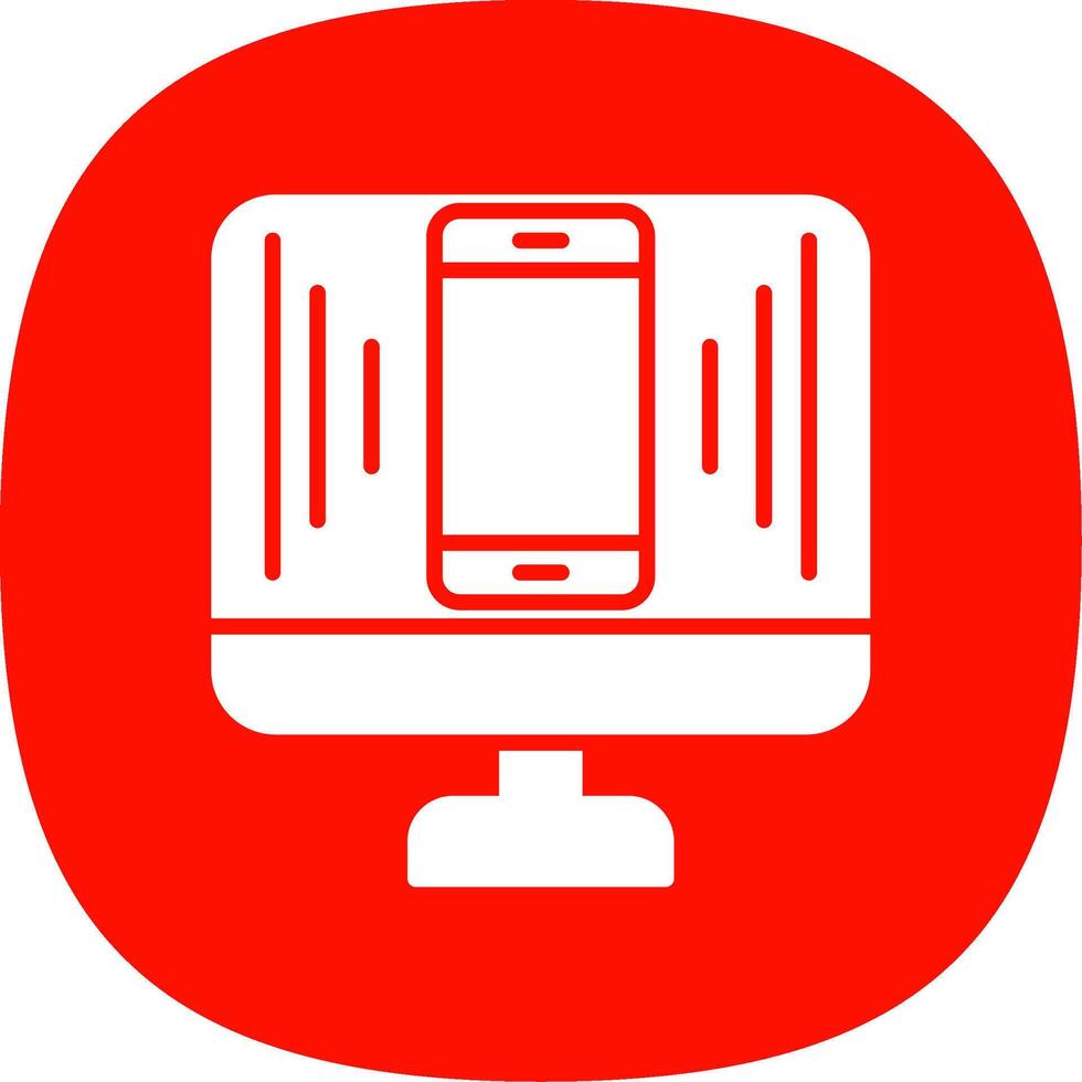 Responsive Design Glyph Curve Icon Design vector
