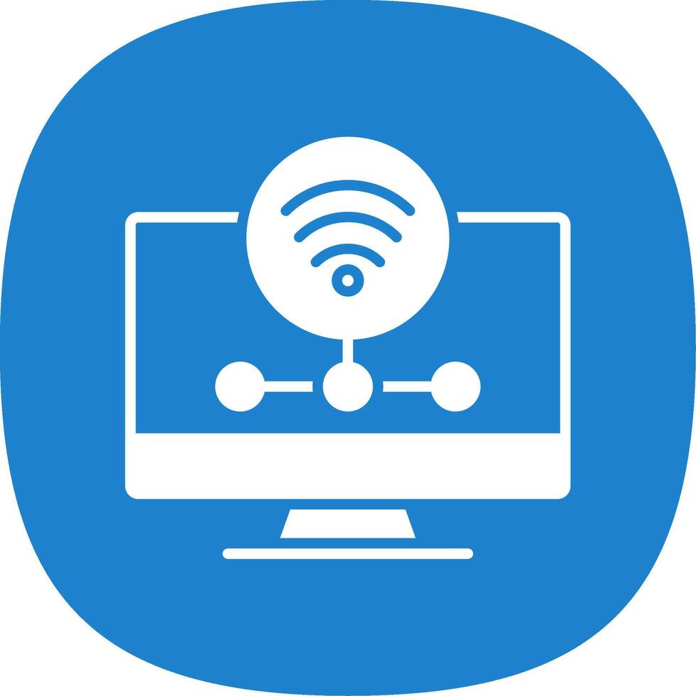 Wifi Server Glyph Curve Icon Design vector