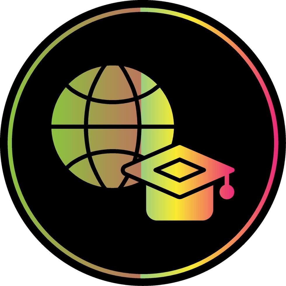Internet Glyph Due Color Icon Design vector