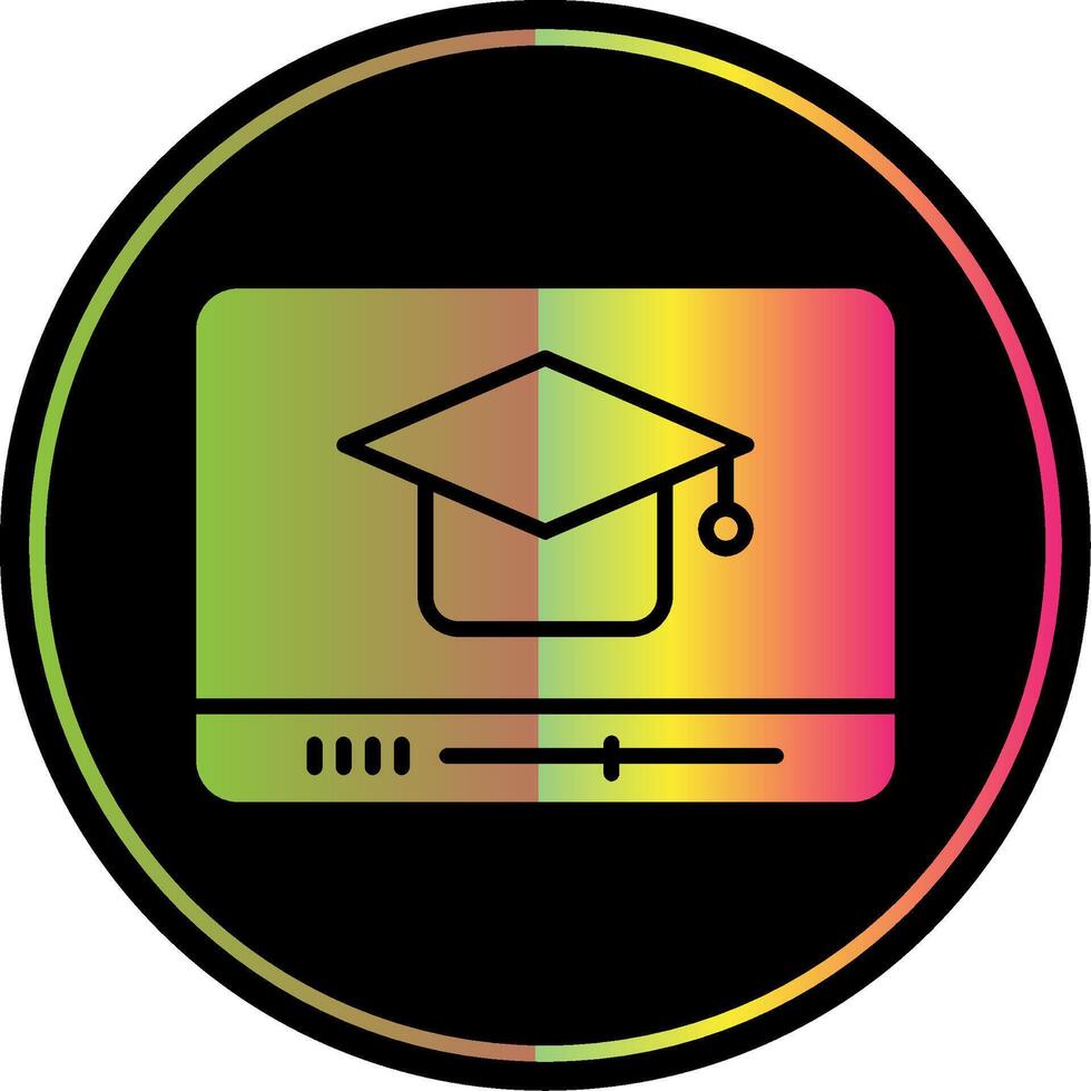 Educational Glyph Due Color Icon Design vector