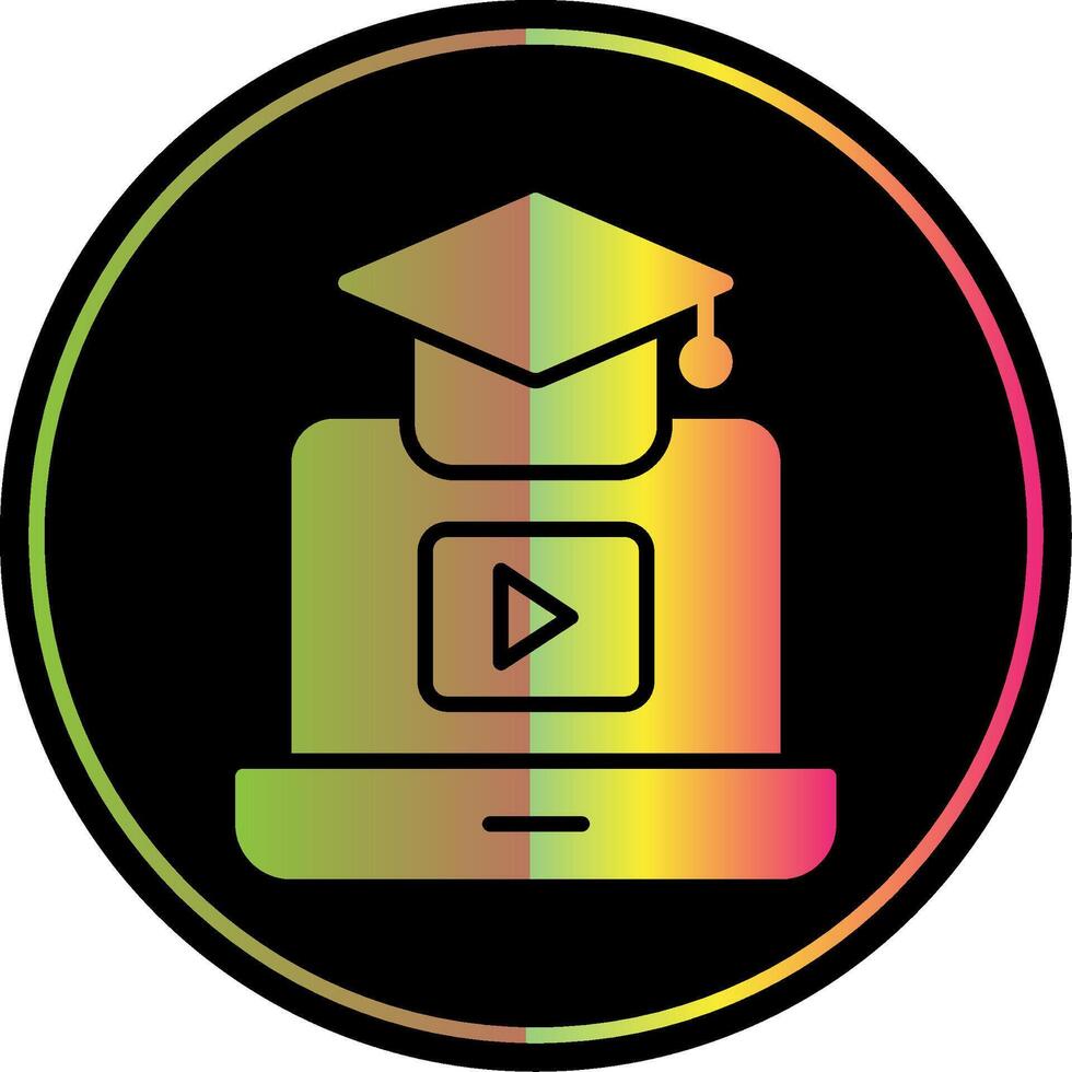 Educational Glyph Due Color Icon Design vector