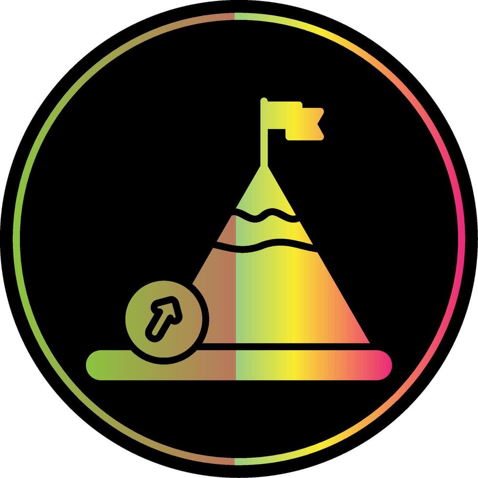 Boulder Glyph Due Color Icon Design vector