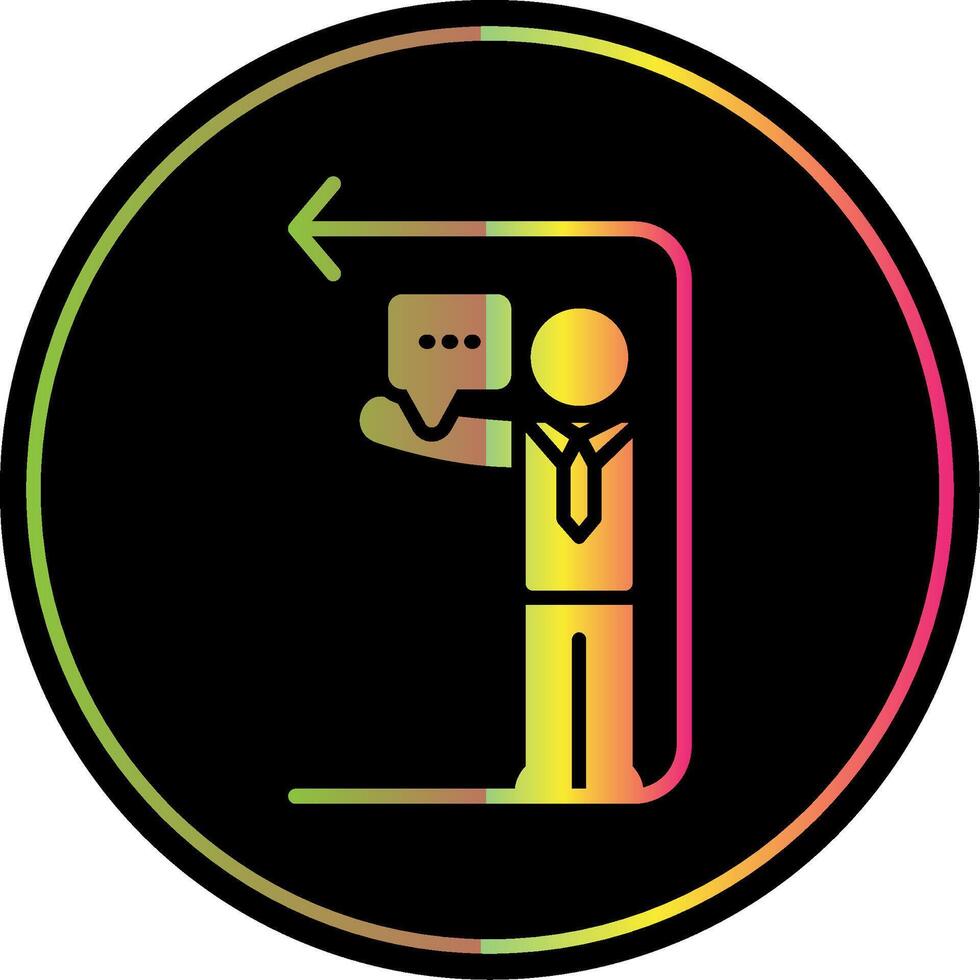 Mentoring Glyph Due Color Icon Design vector