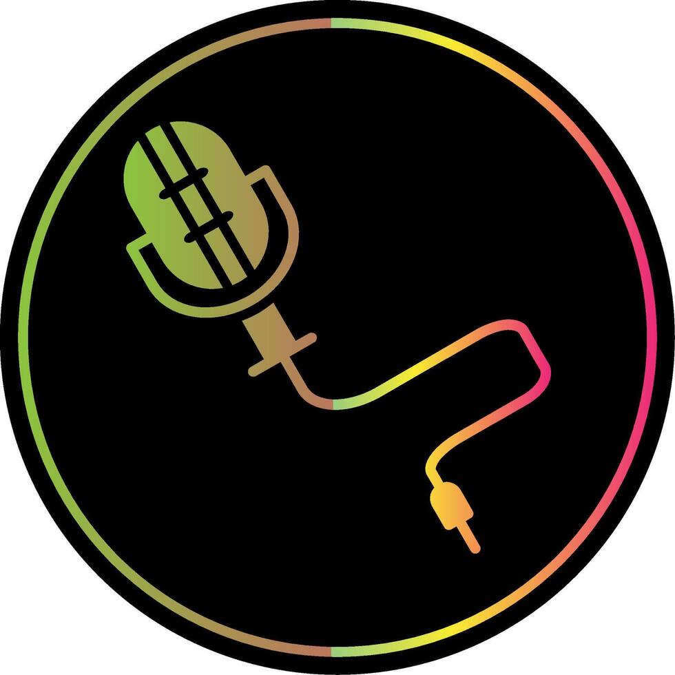 Microphone Glyph Due Color Icon Design vector