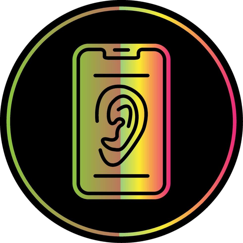 móvil teléfono glifo debido color icono diseño vector