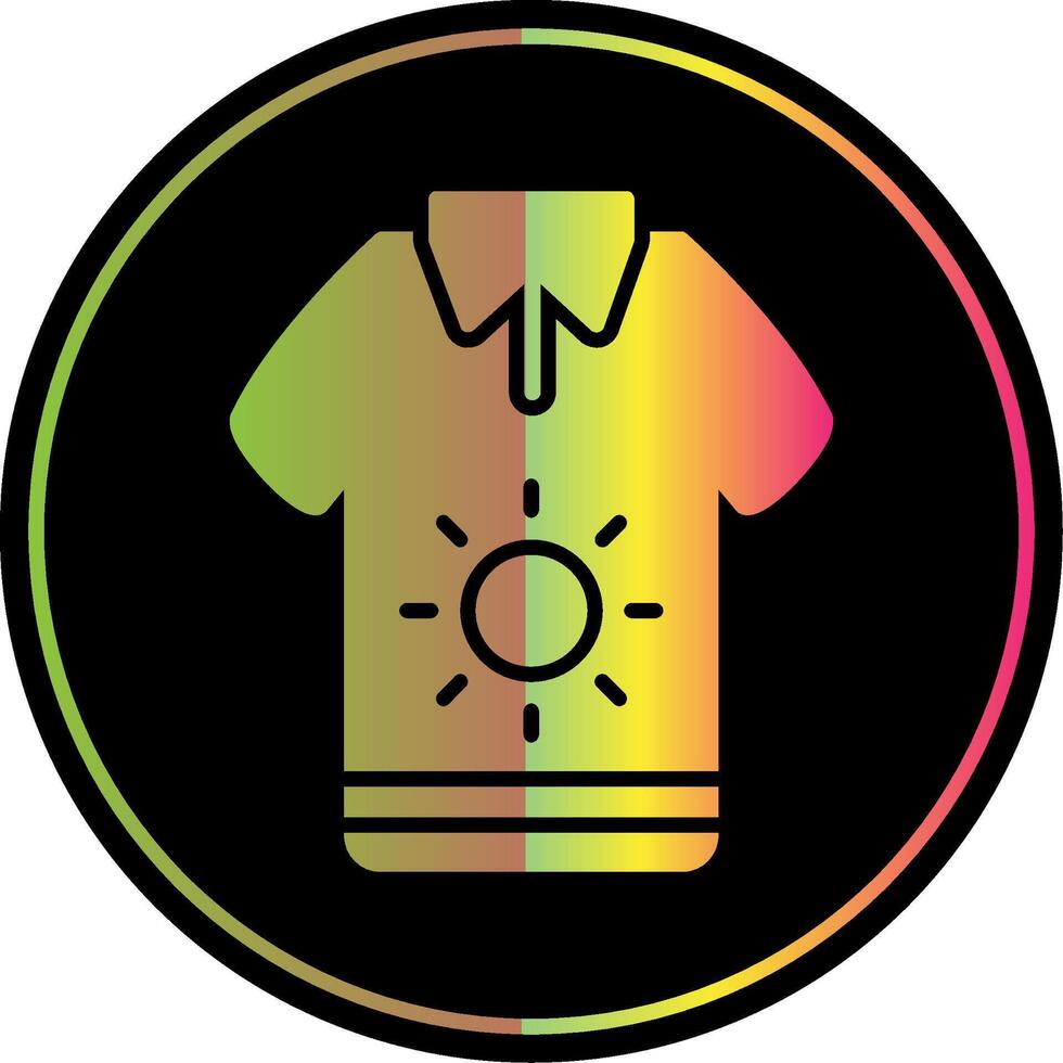 Tshirt Glyph Due Color Icon Design vector