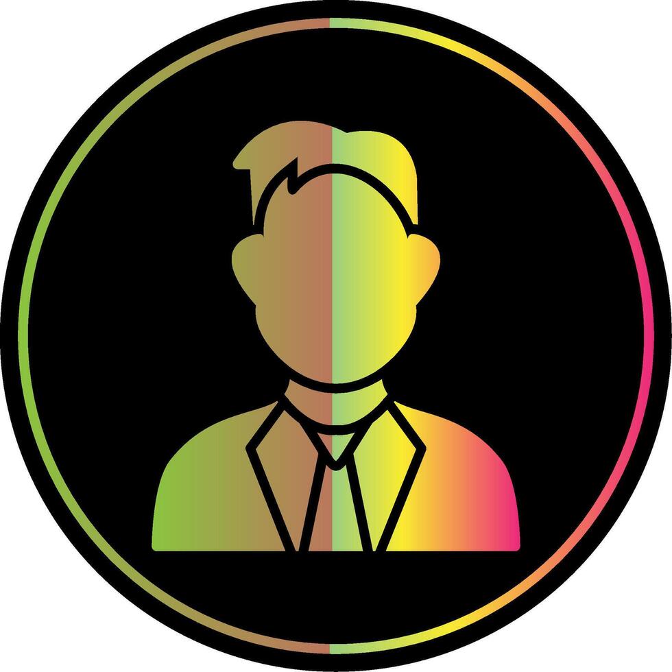 Man Glyph Due Color Icon Design vector