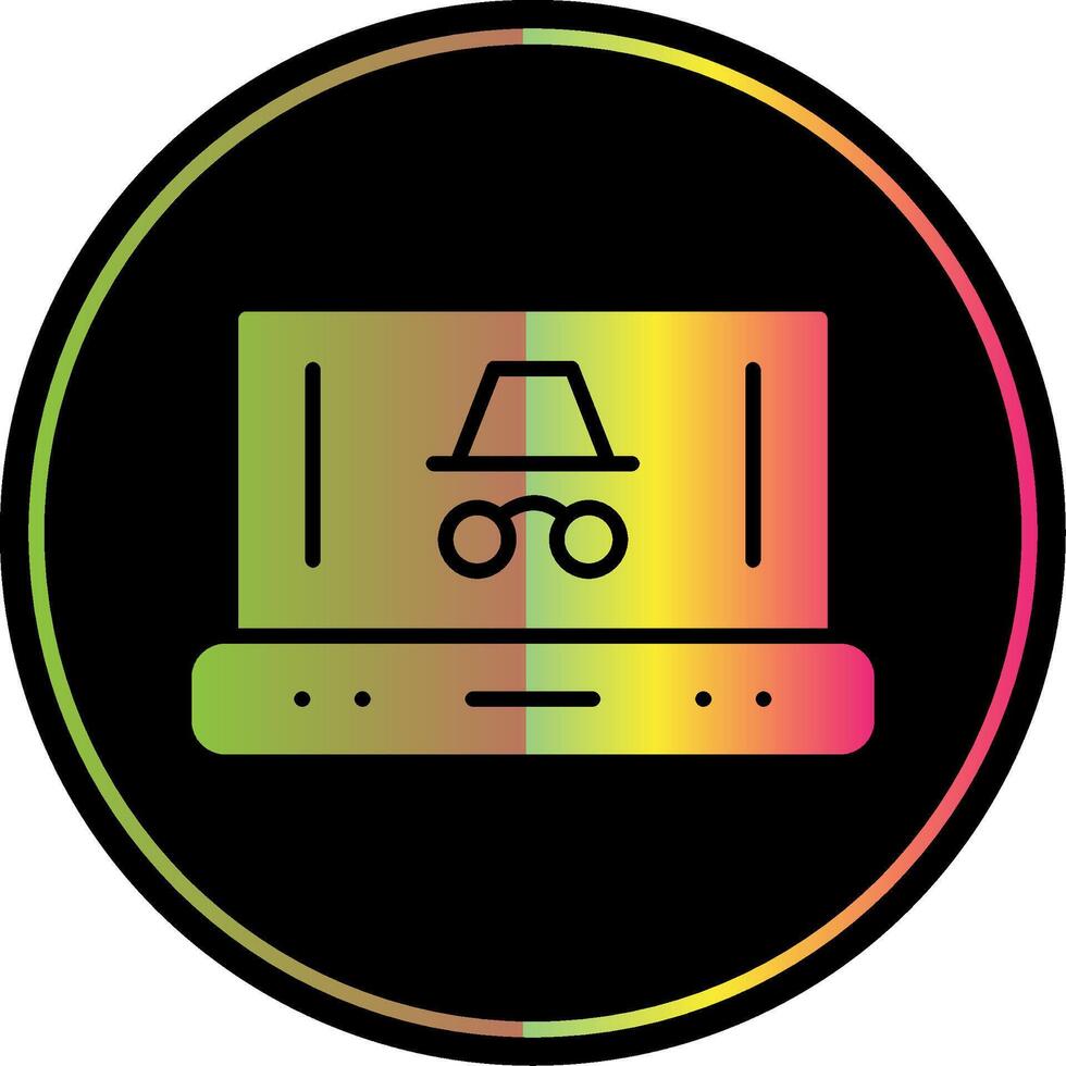 Spy Glyph Due Color Icon Design vector