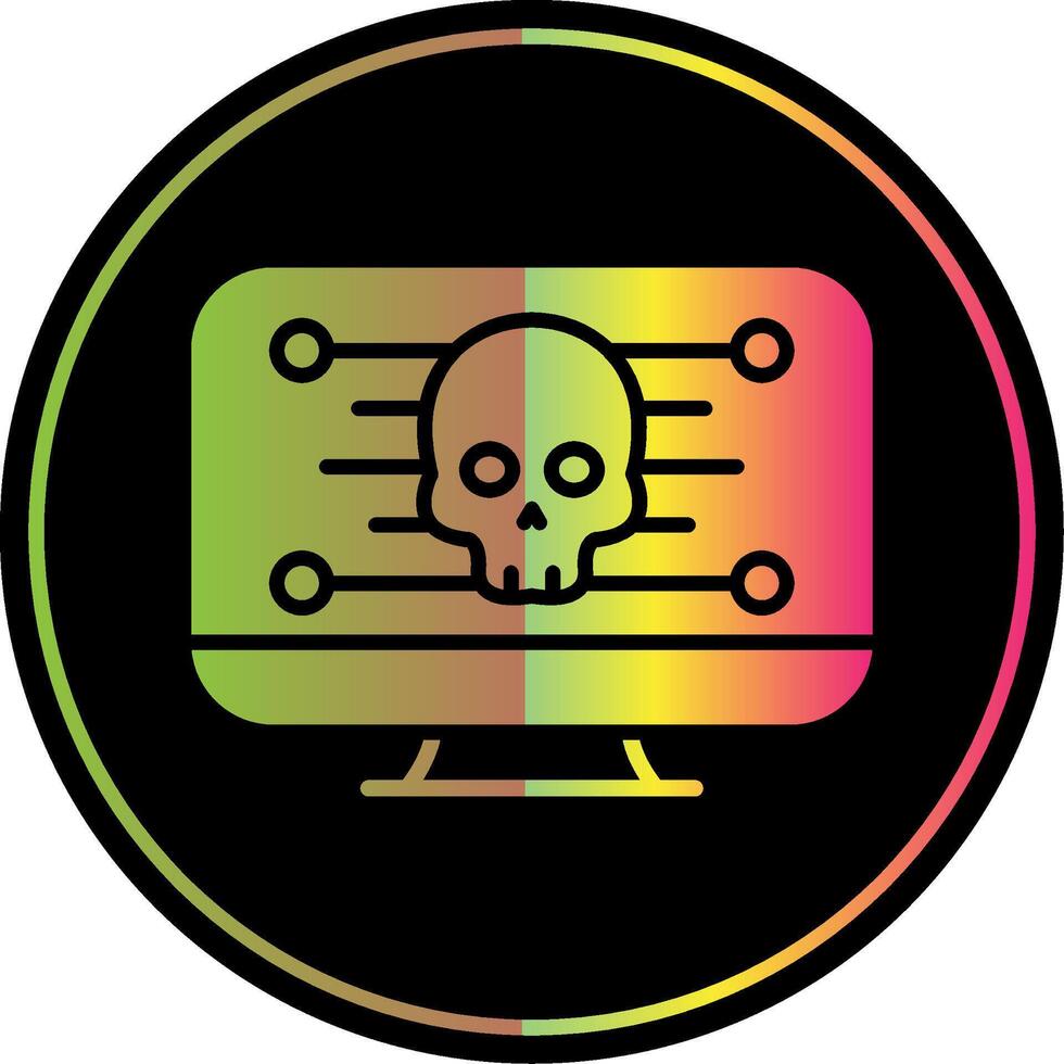 Computer Glyph Due Color Icon Design vector