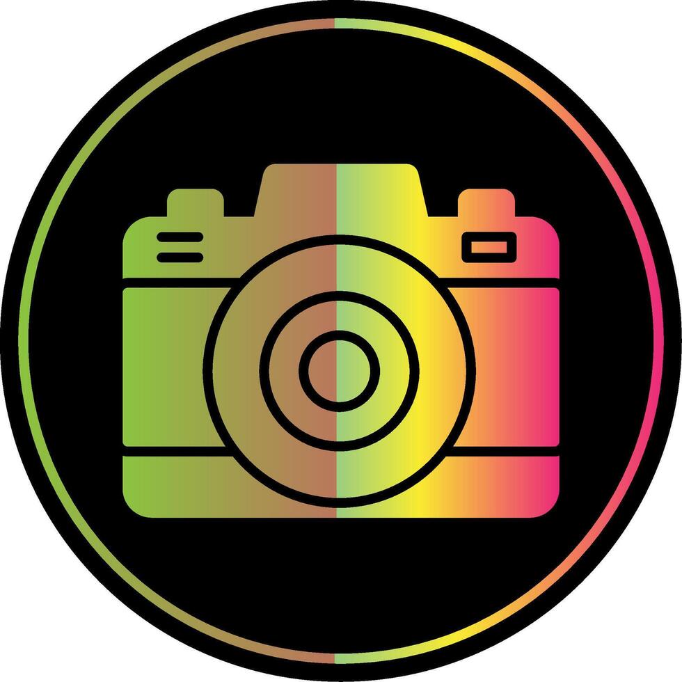 Photo Camera Glyph Due Color Icon Design vector