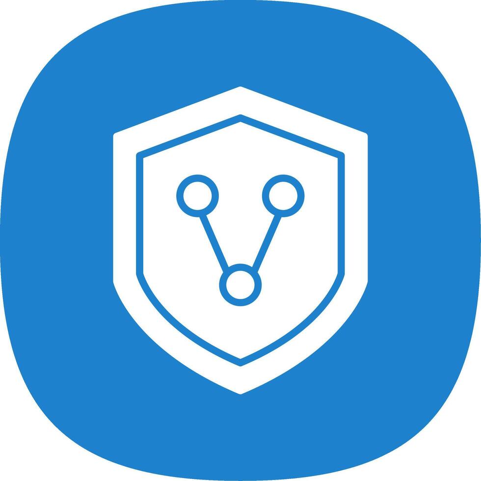 Connect Security Glyph Curve Icon Design vector