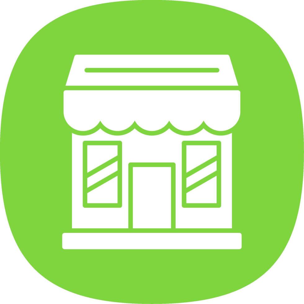 Supermarket Glyph Curve Icon Design vector