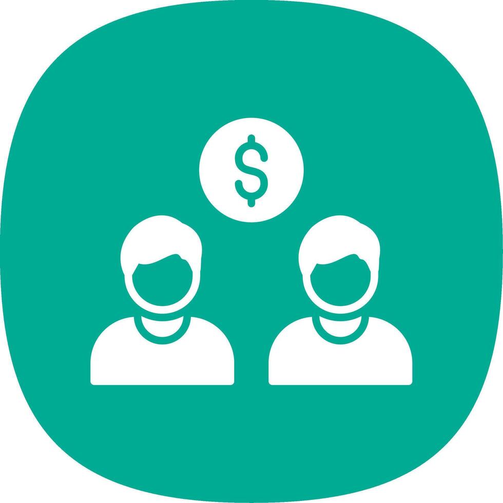 Partners Glyph Curve Icon Design vector