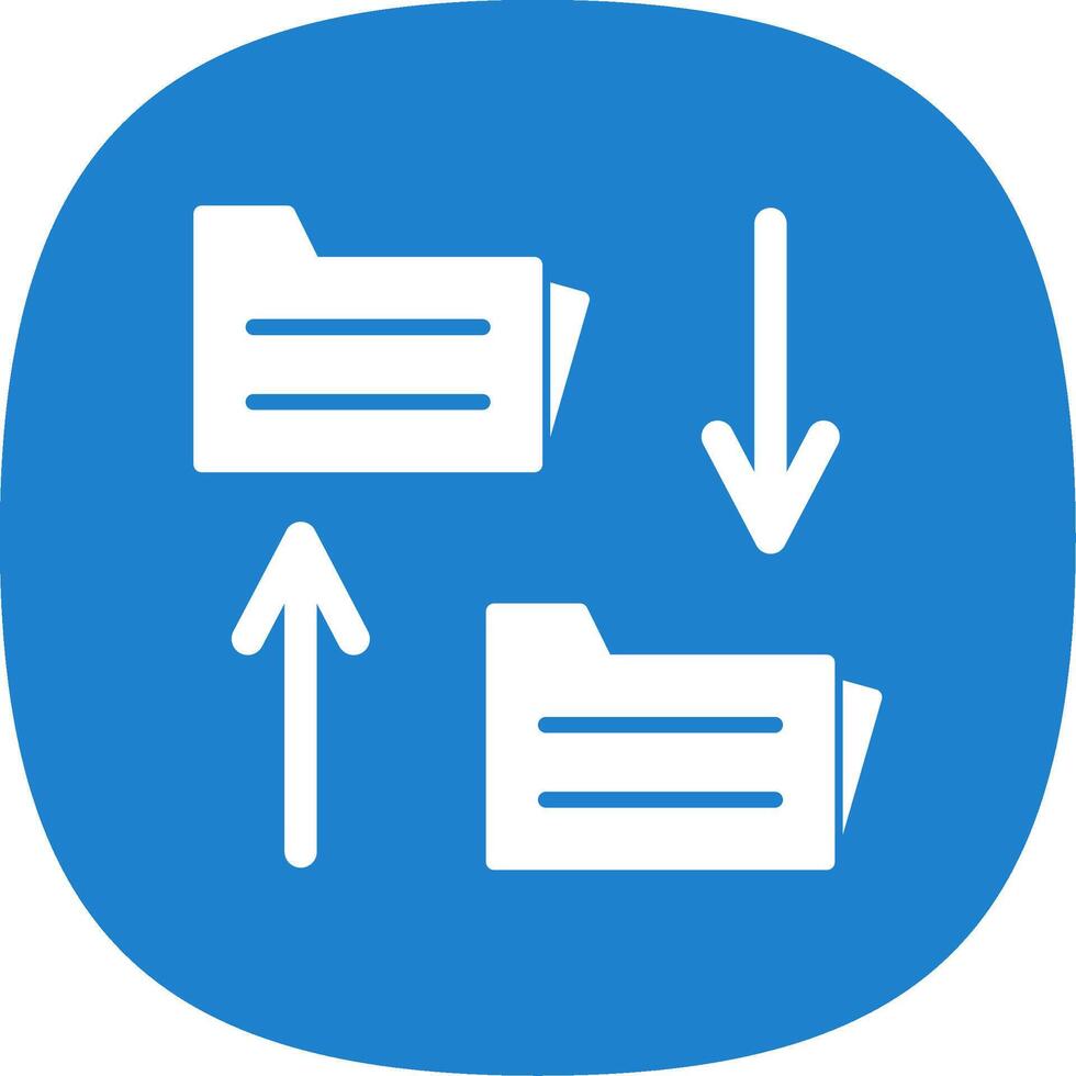 File Sharing Glyph Curve Icon Design vector