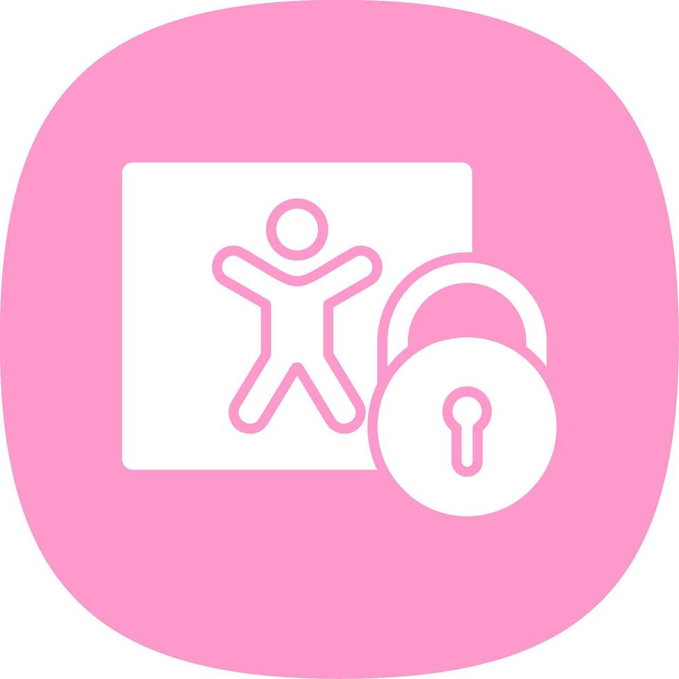 Parental Control Glyph Curve Icon Design vector