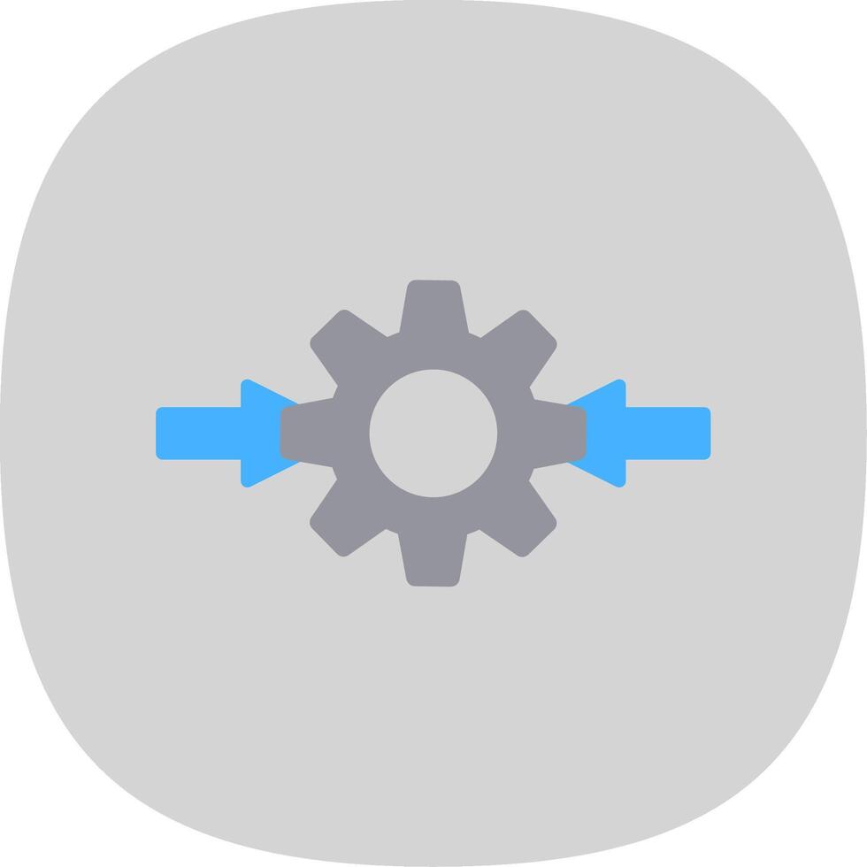 Integeation Flat Curve Icon Design vector