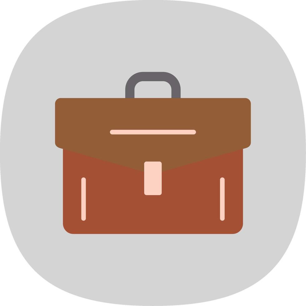 Portfolio Flat Curve Icon Design vector