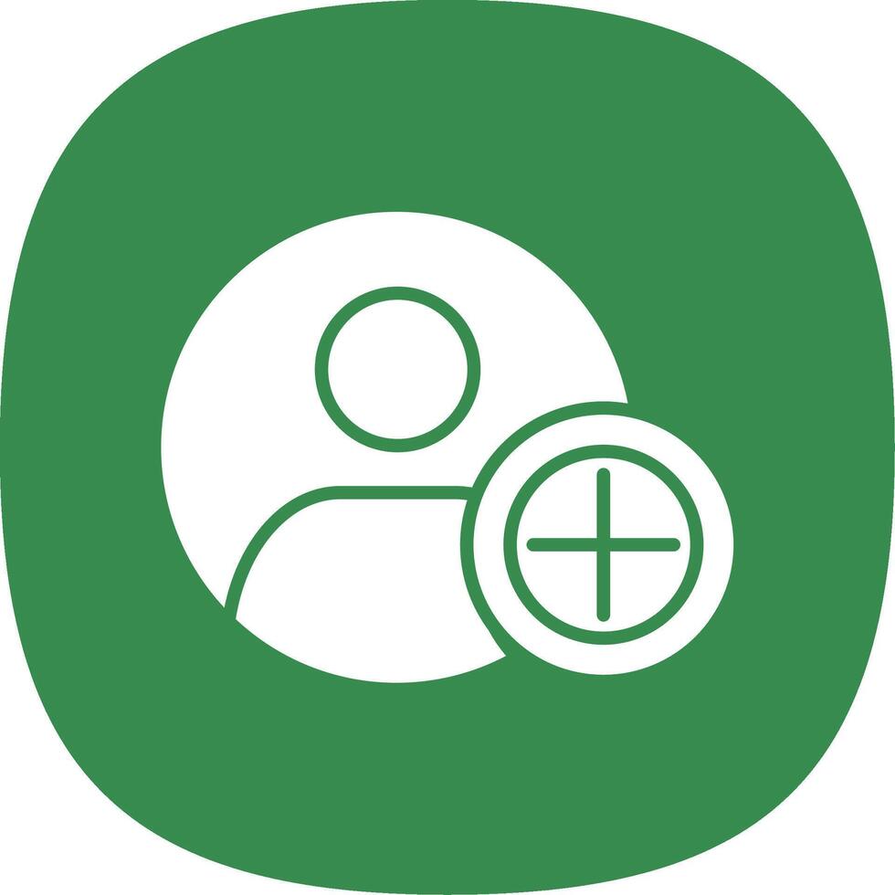 Add Glyph Curve Icon Design vector