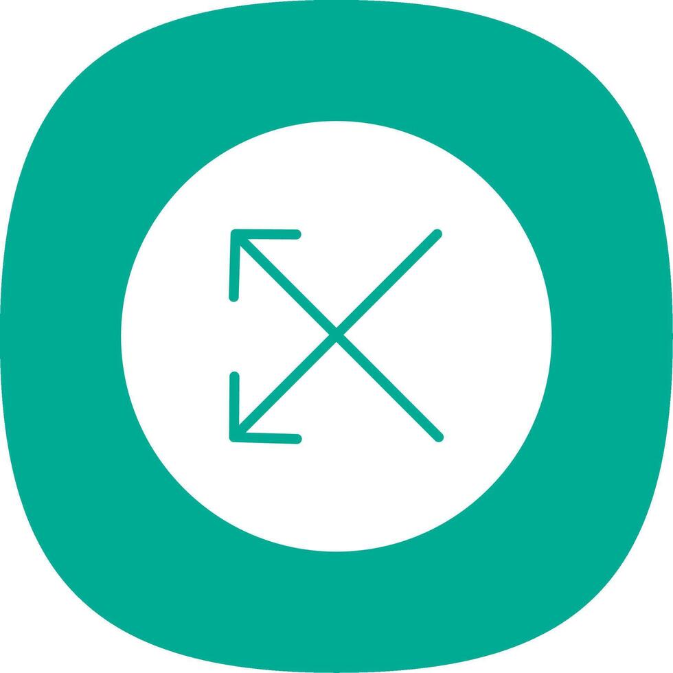Split Glyph Curve Icon Design vector