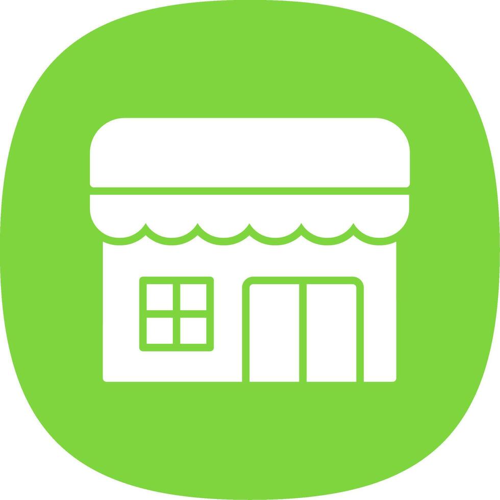 Supermarket Glyph Curve Icon Design vector