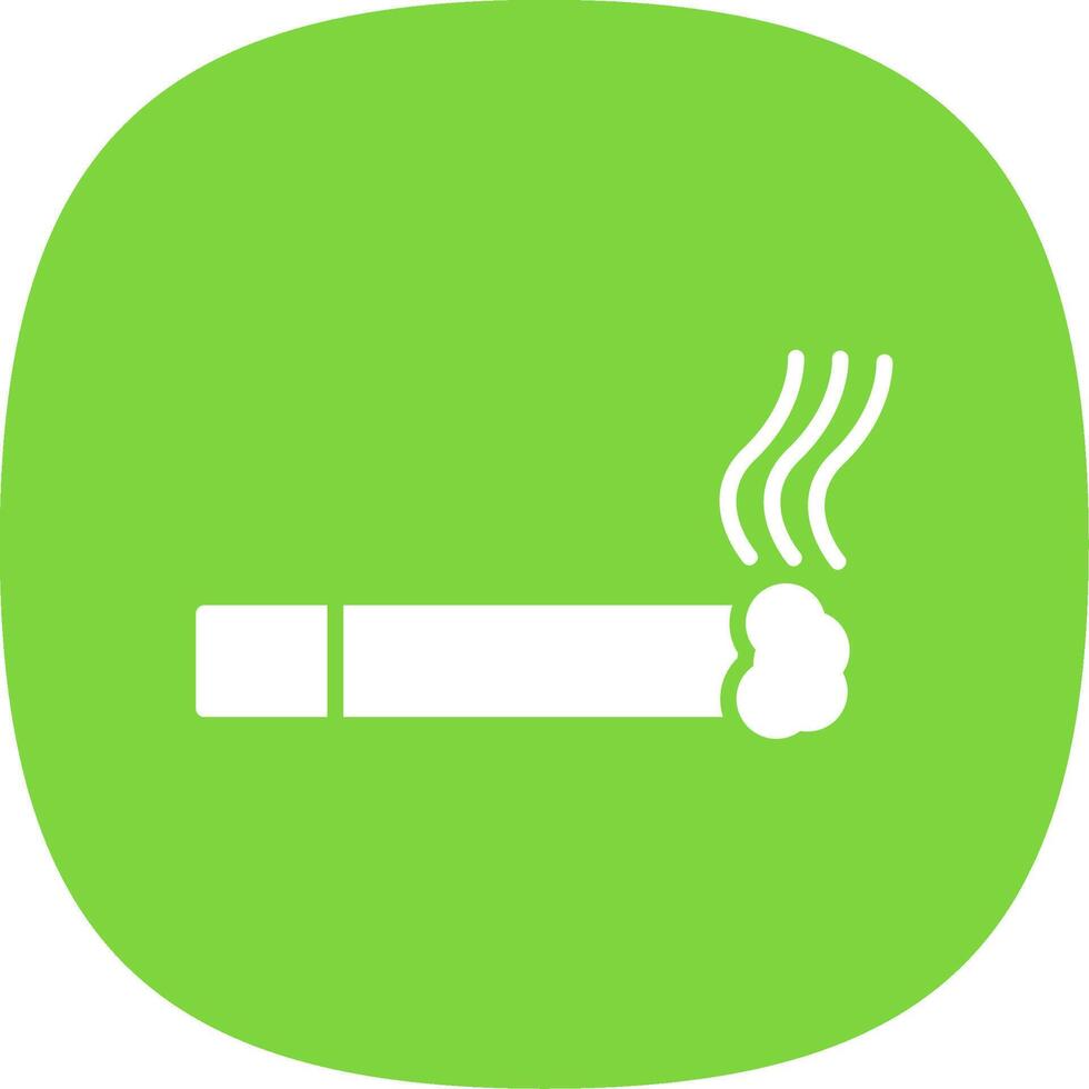 Cigarette Glyph Curve Icon Design vector