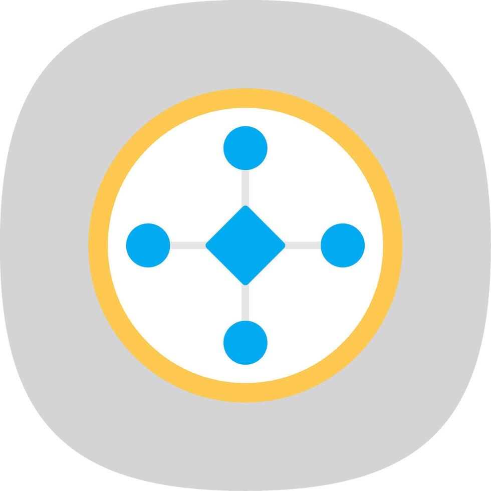 Connect Flat Curve Icon Design vector