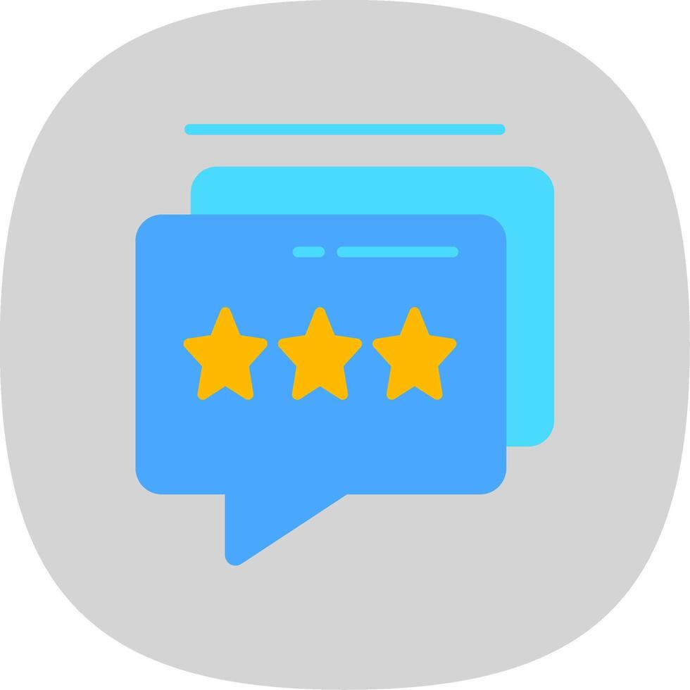 Feedback Chat Flat Curve Icon Design vector