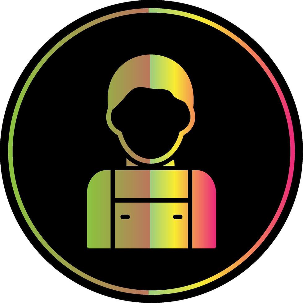 Loader Man Glyph Due Color Icon Design vector