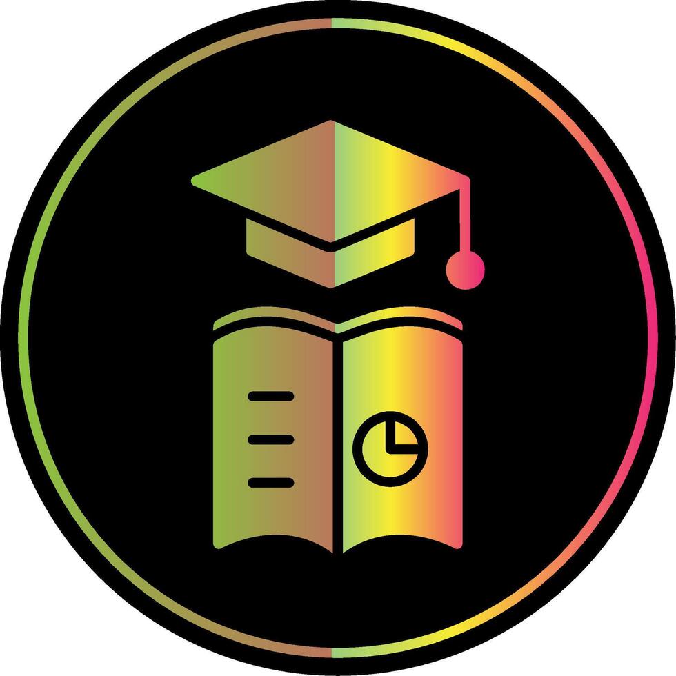 Learning Analytics Glyph Due Color Icon Design vector