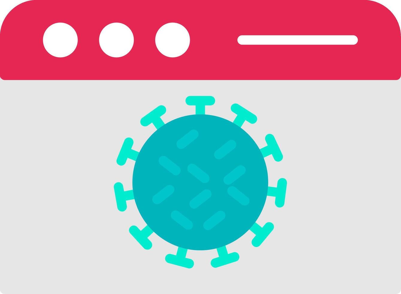Web Page Infection Flat Curve Icon Design vector