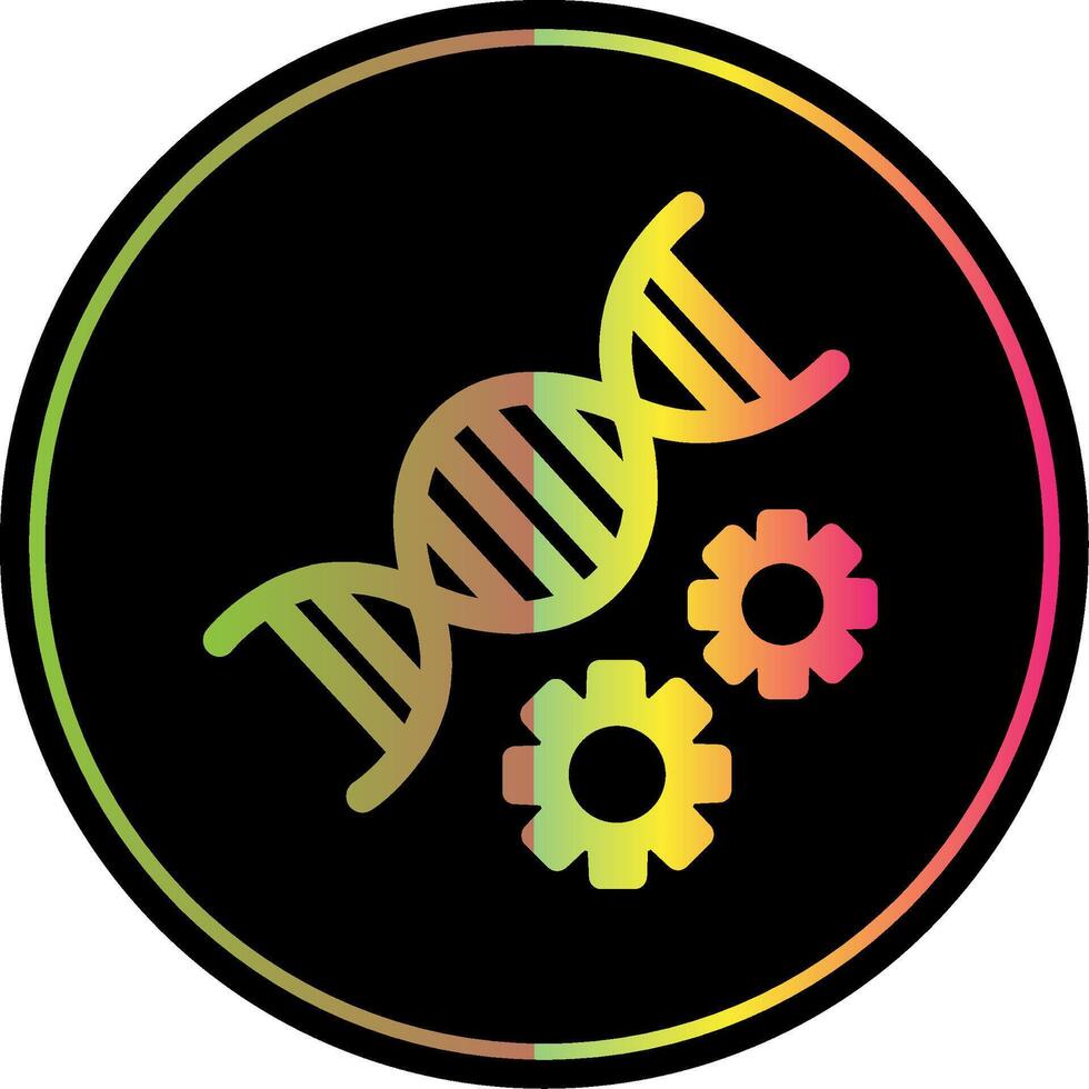 Genetics Glyph Due Color Icon Design vector