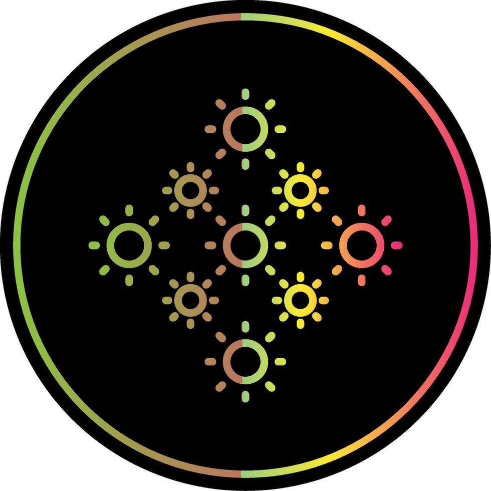 Lights Line Gradient Due Color Icon Design vector