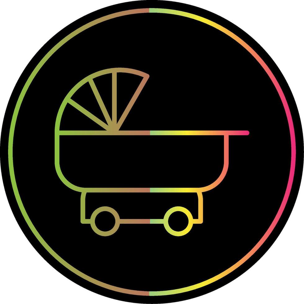 Pram Line Gradient Due Color Icon Design vector