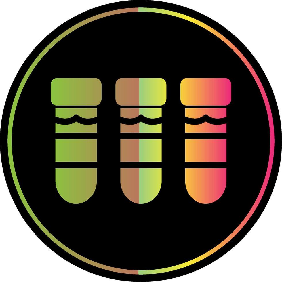 Test Tube Glyph Due Color Icon Design vector