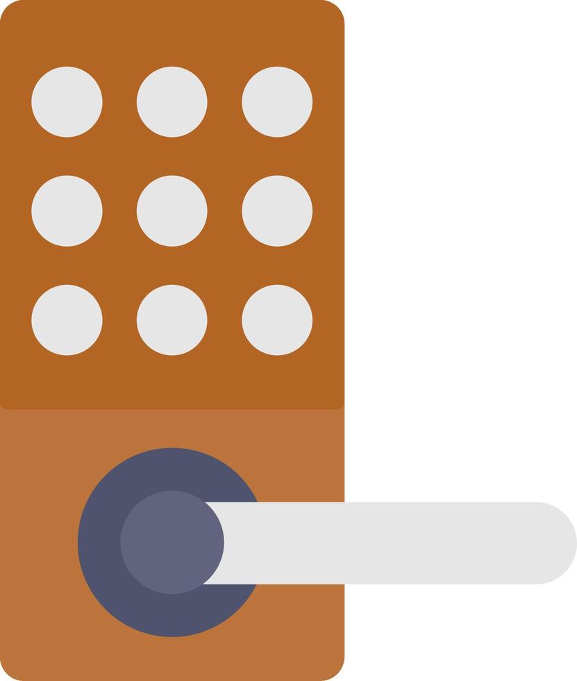 Lock Digital Flat Curve Icon Design vector