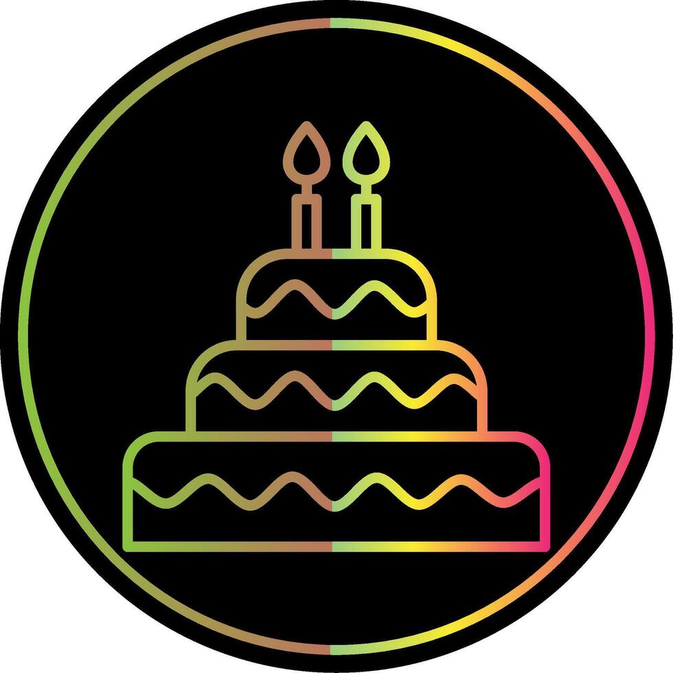 Party Line Gradient Due Color Icon Design vector