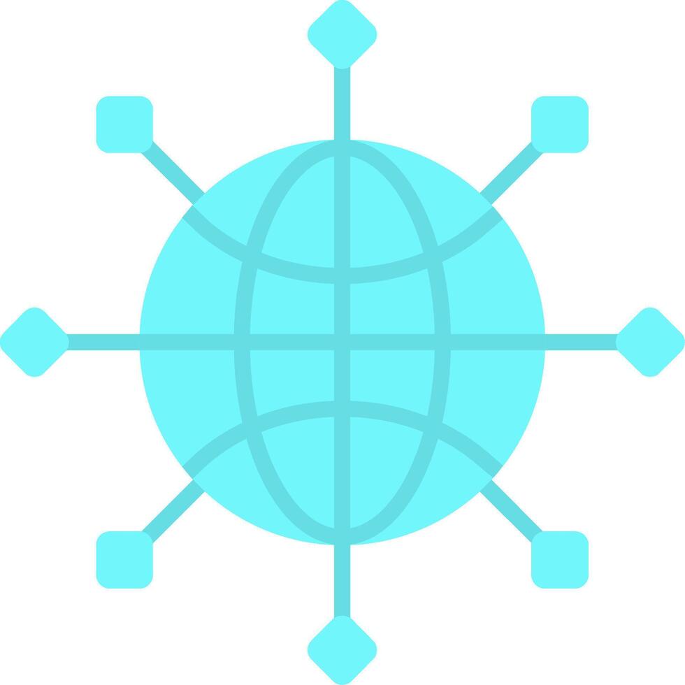 Global Connect Flat Curve Icon Design vector