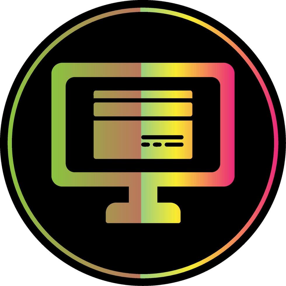 OnLine Circle Multi Circle Payments Glyph Due Color Icon Design vector
