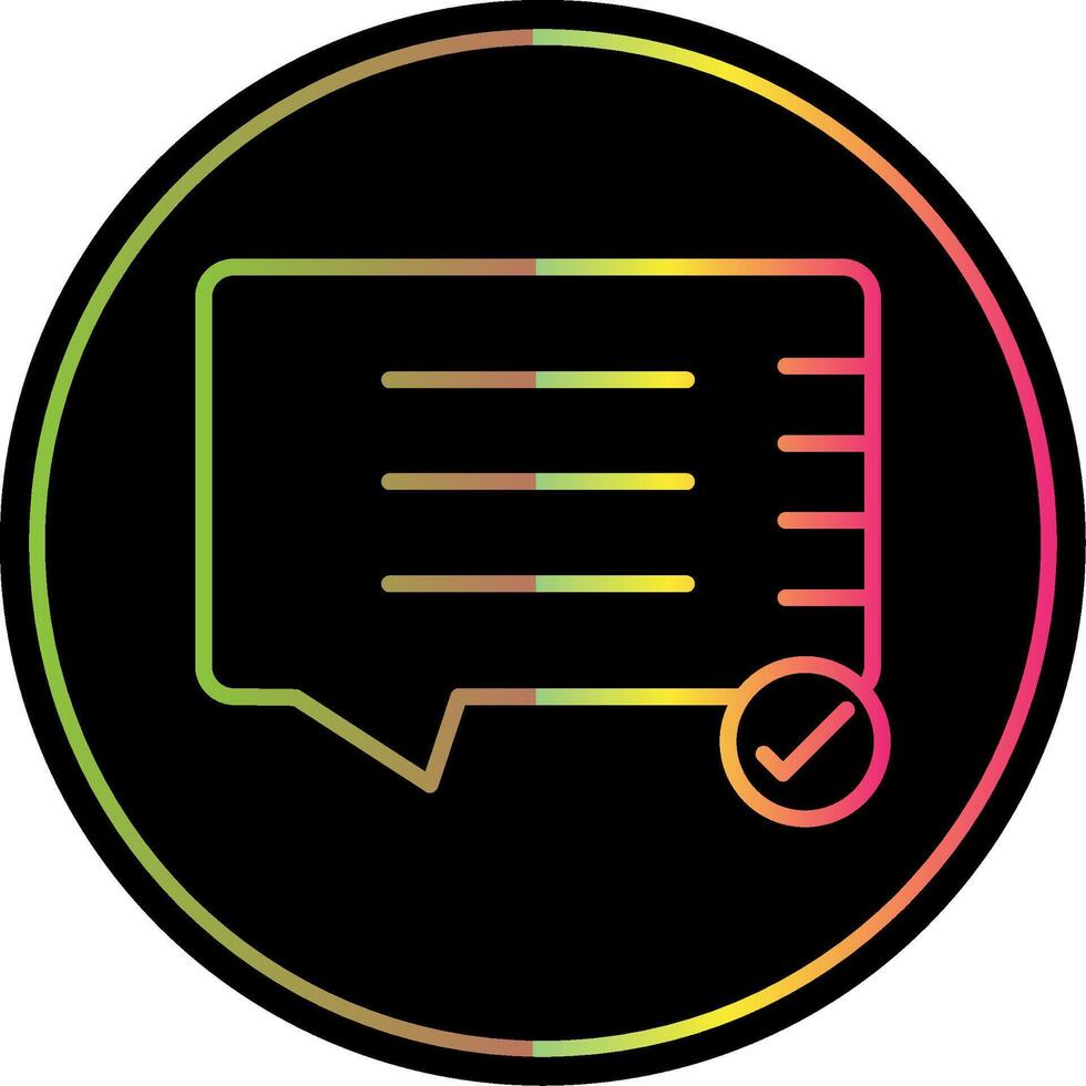 Chat Line Gradient Due Color Icon Design vector
