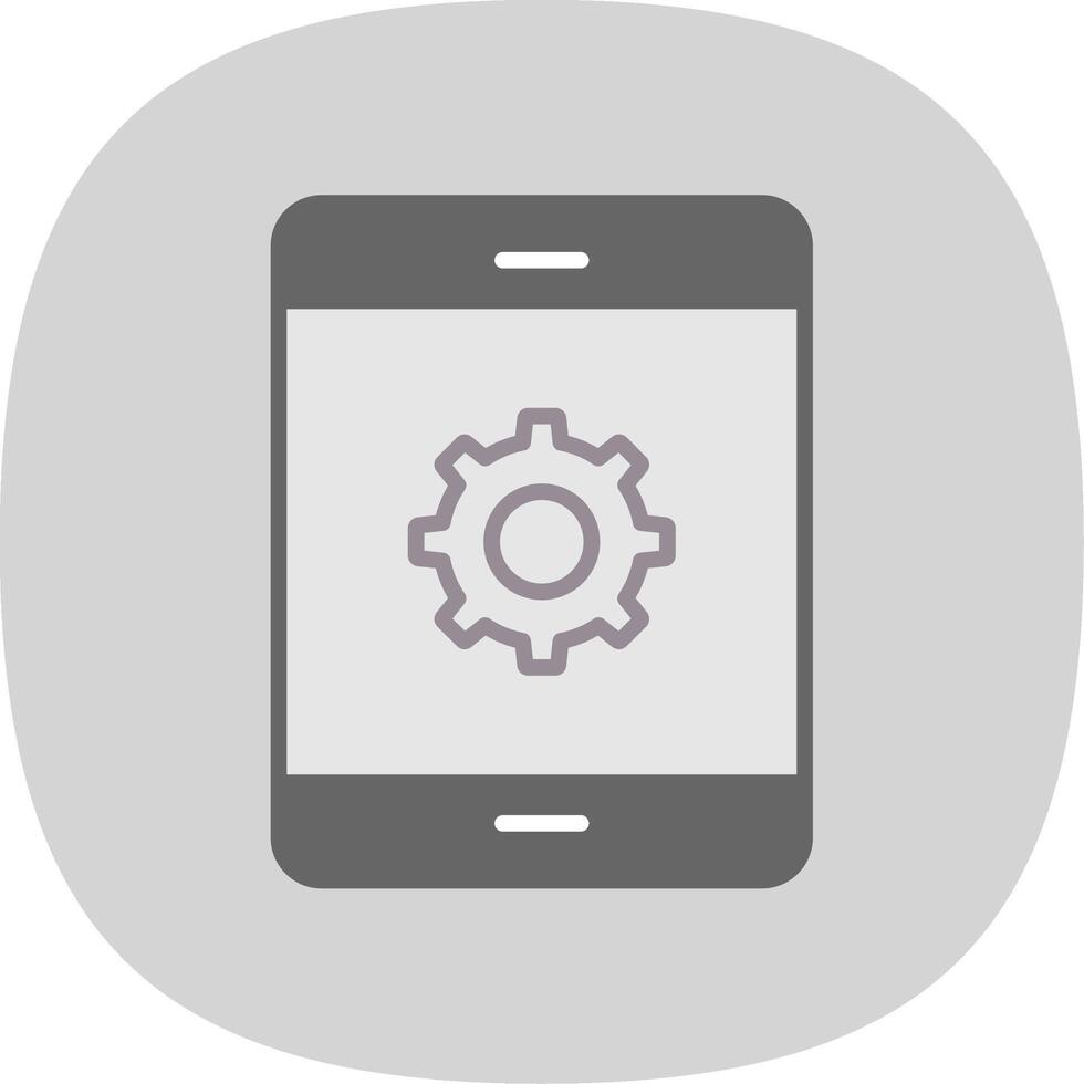 Mobile Phone Flat Curve Icon Design vector