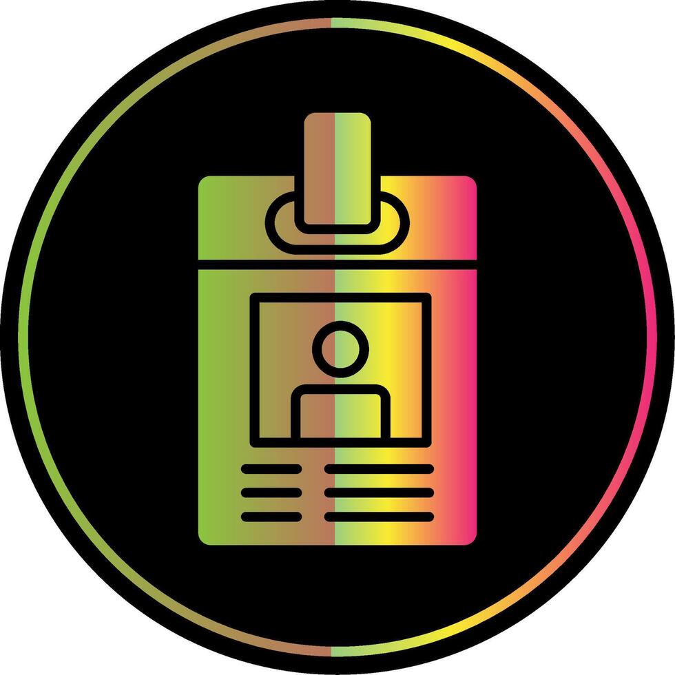 Identity Card Glyph Due Color Icon Design vector