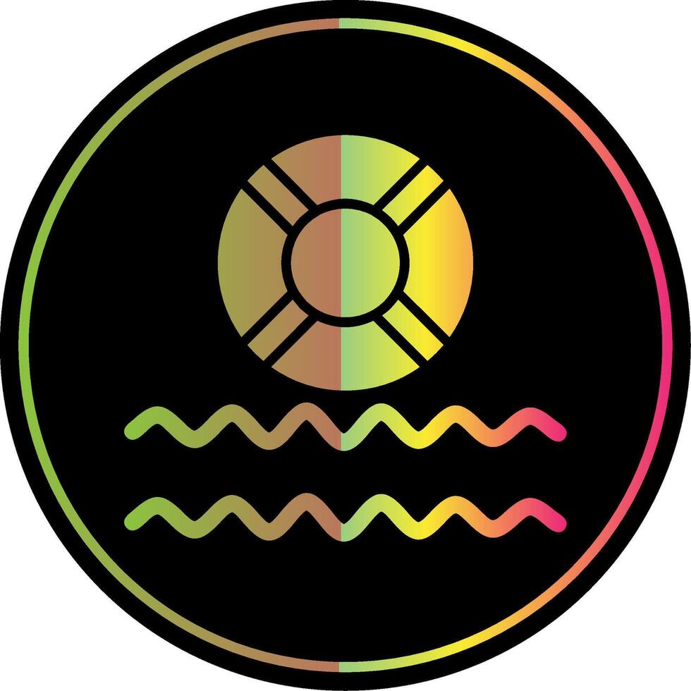 Life Saver Glyph Due Color Icon Design vector