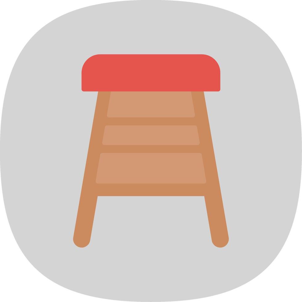 Bar Stool Flat Curve Icon Design vector