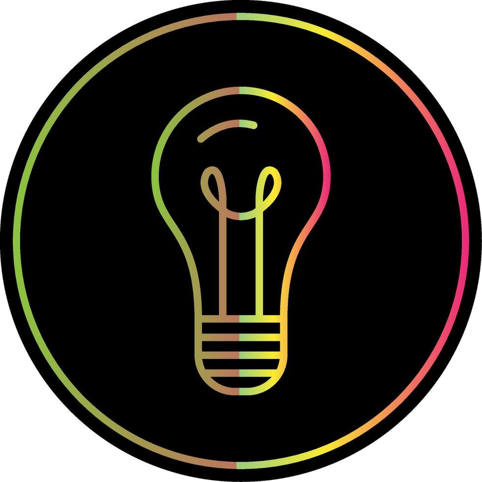Light Bulb Line Gradient Due Color Icon Design vector