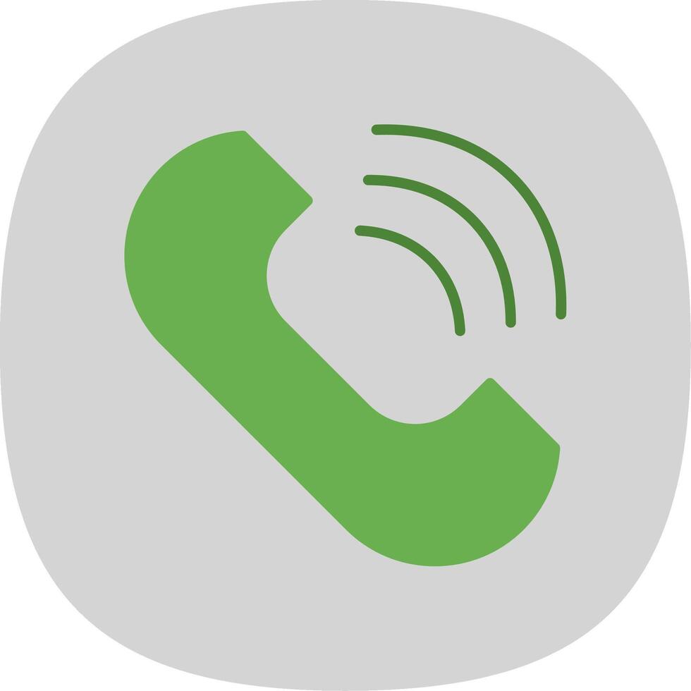 Phone Flat Curve Icon Design vector