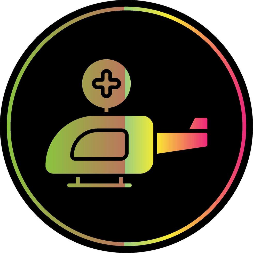 Air Ambulance Glyph Due Color Icon Design vector